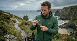 Comparison checklist of premium features found on the best value men's waterproof jackets under £100 in the UK.