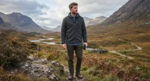 The inner fleece layer of a mens 3 in 1 jacket worn separately as a casual mid-layer.
