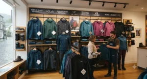 A selection of men's and women's best softshell jackets displayed for outdoor enthusiasts in the UK.