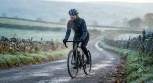 Thermal softshell jacket for cycling perfect for chilly morning rides in the UK