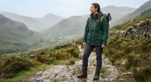Practical multi-pocket womens trekking jacket with secure zippered compartments for storing outdoor essentials