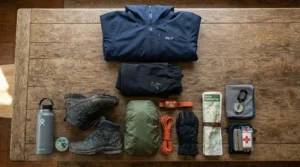 A comprehensive buying guide layout helping you choose between waterproof trousers vs overtrousers.
